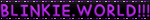 blinkie world purple on black